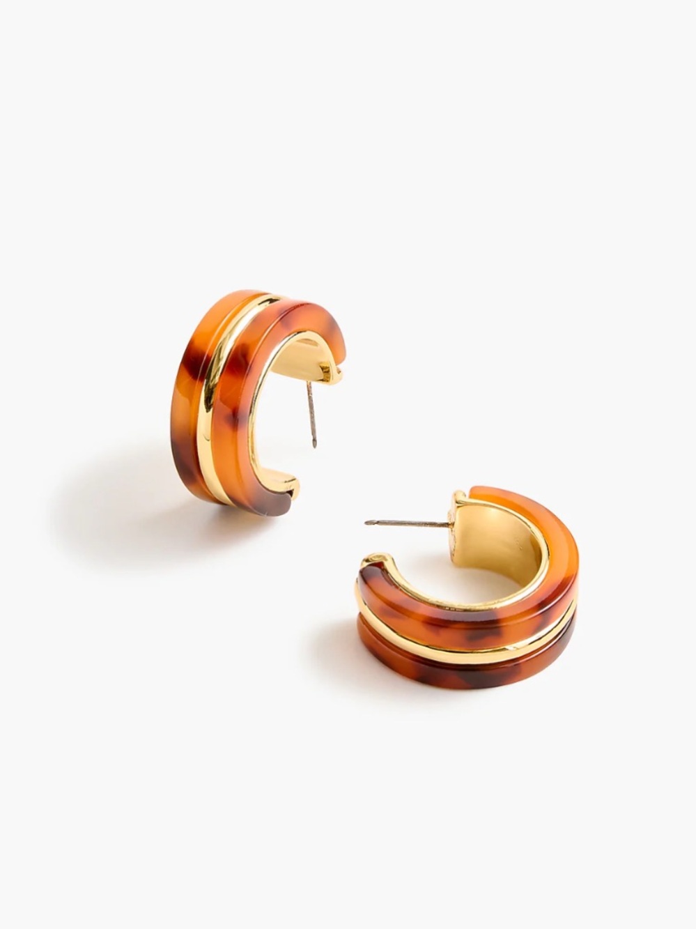 NWT • J. Crew Factory • Gold & enamel hoop earrings